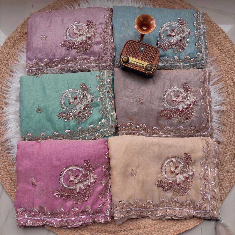 Hathi Satin Silk Traditional Saree