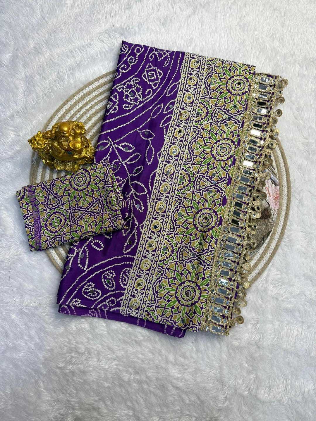 Satin Silk Printed Saree