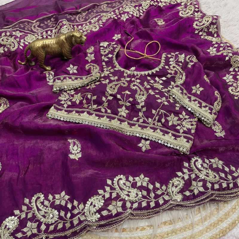 Satin Silk Sequence Saree