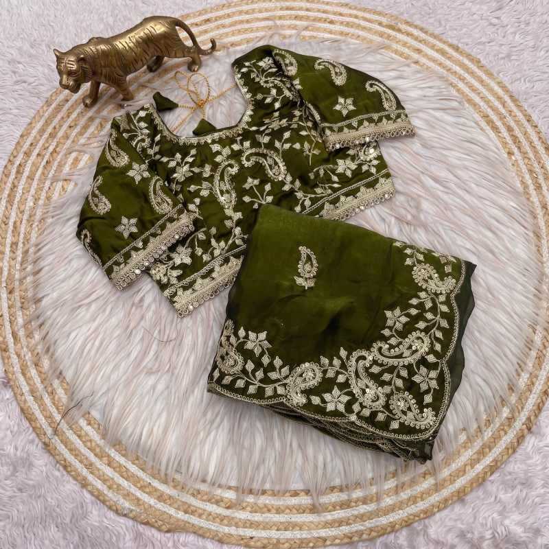 Satin Silk Sequence Saree