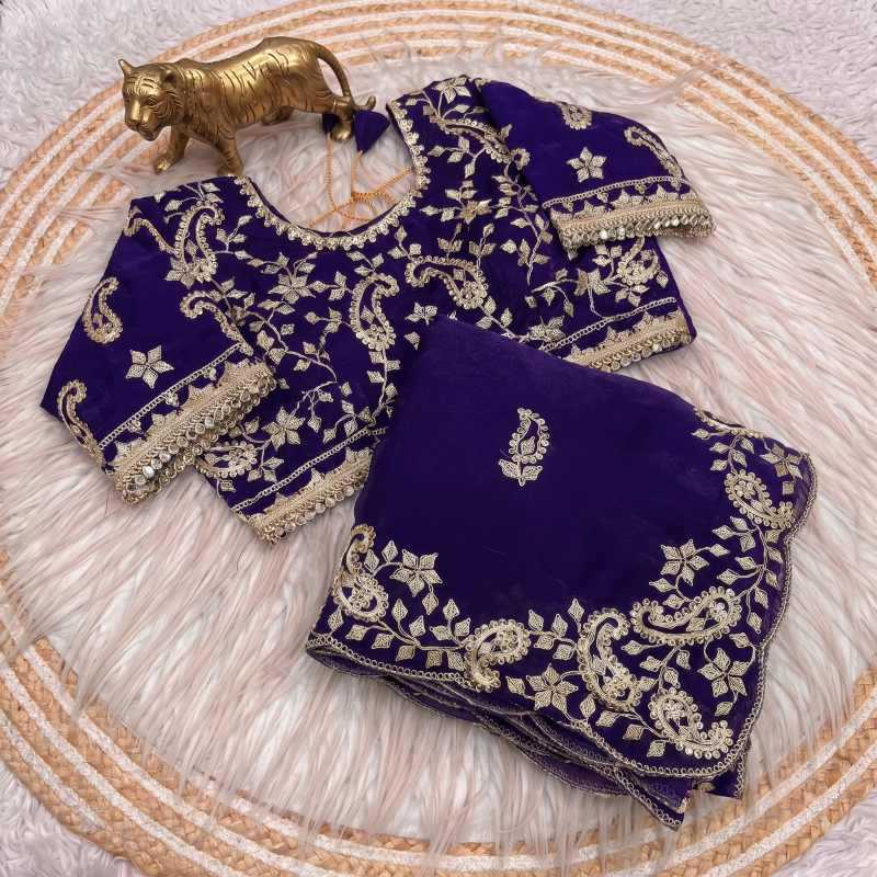 Satin Silk Sequence Saree