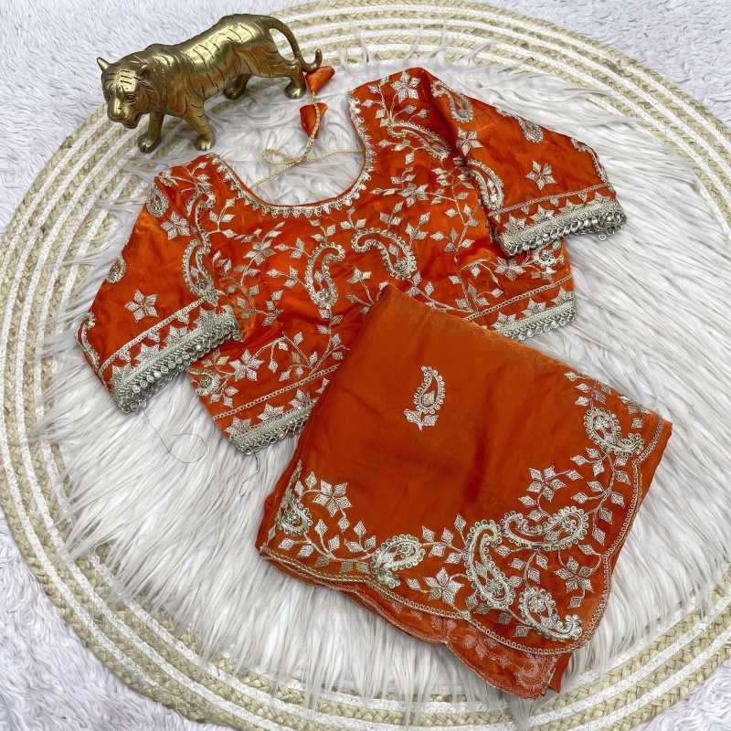 Satin Silk Sequence Saree