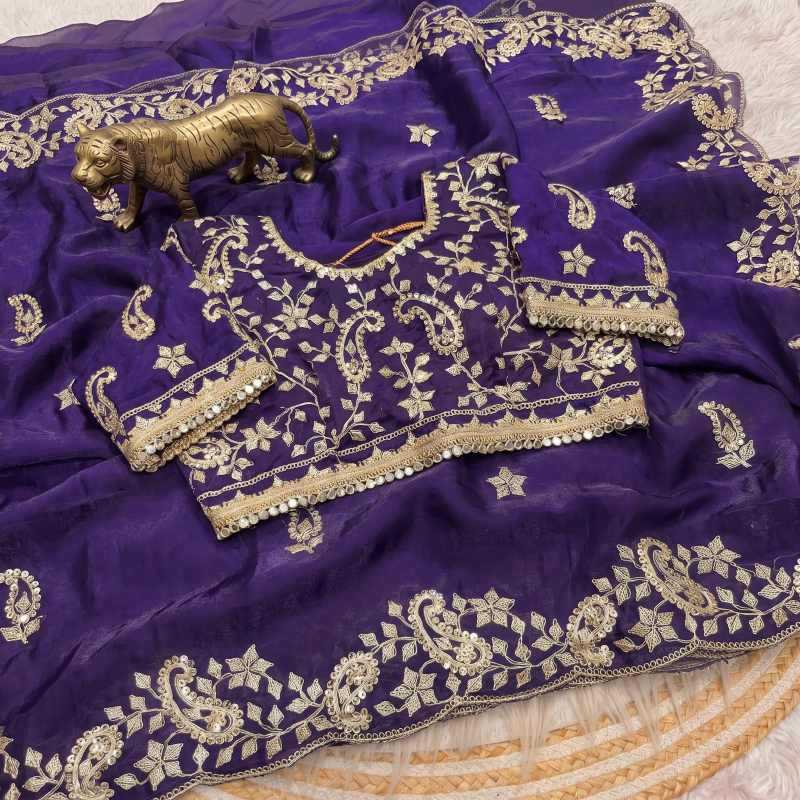 Satin Silk Sequence Saree