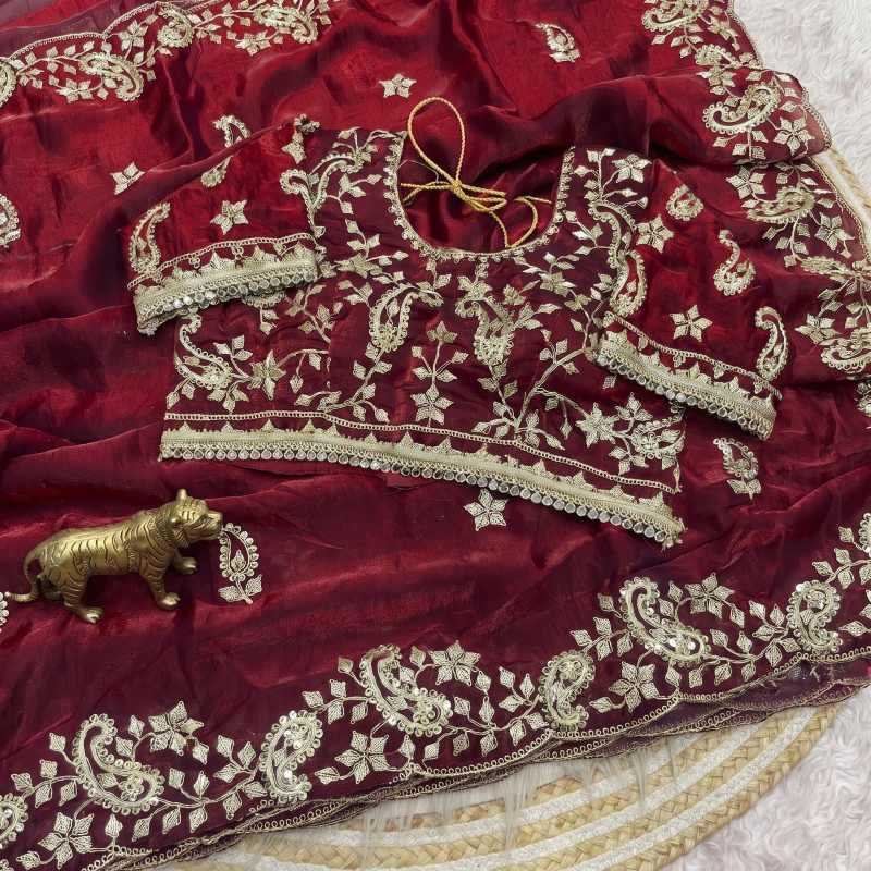 Satin Silk Sequence Saree