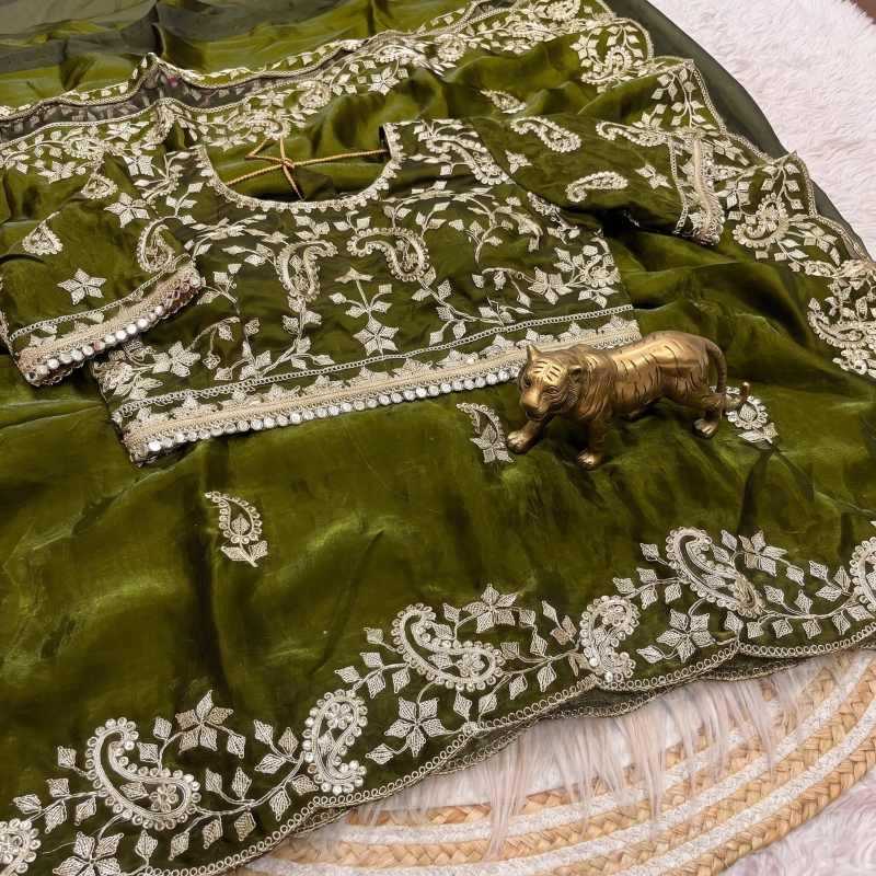 Satin Silk Sequence Saree