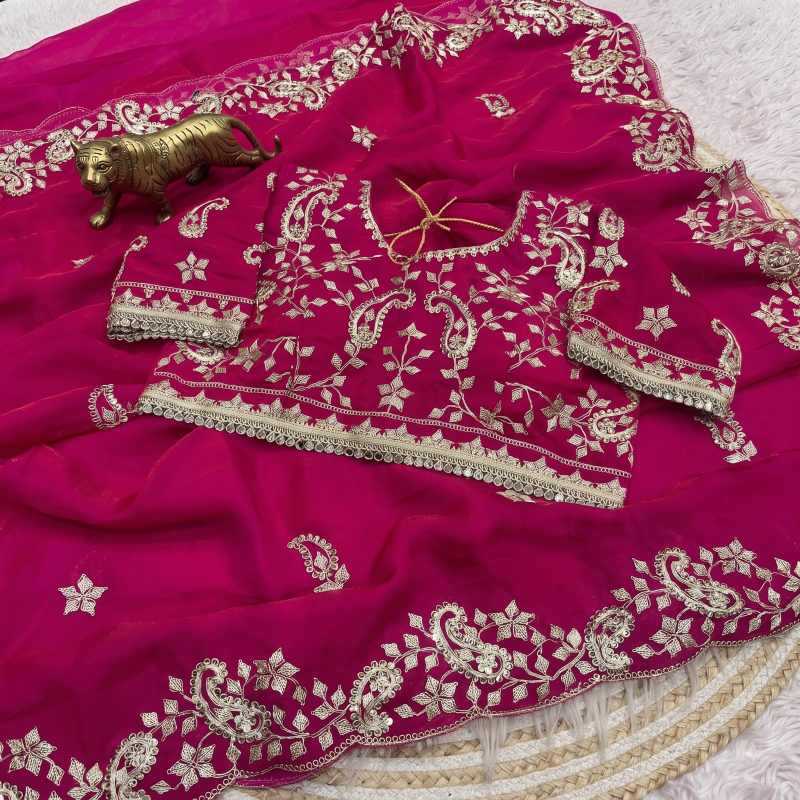 Satin Silk Sequence Saree