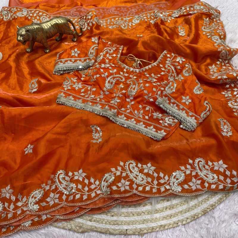 Satin Silk Sequence Saree