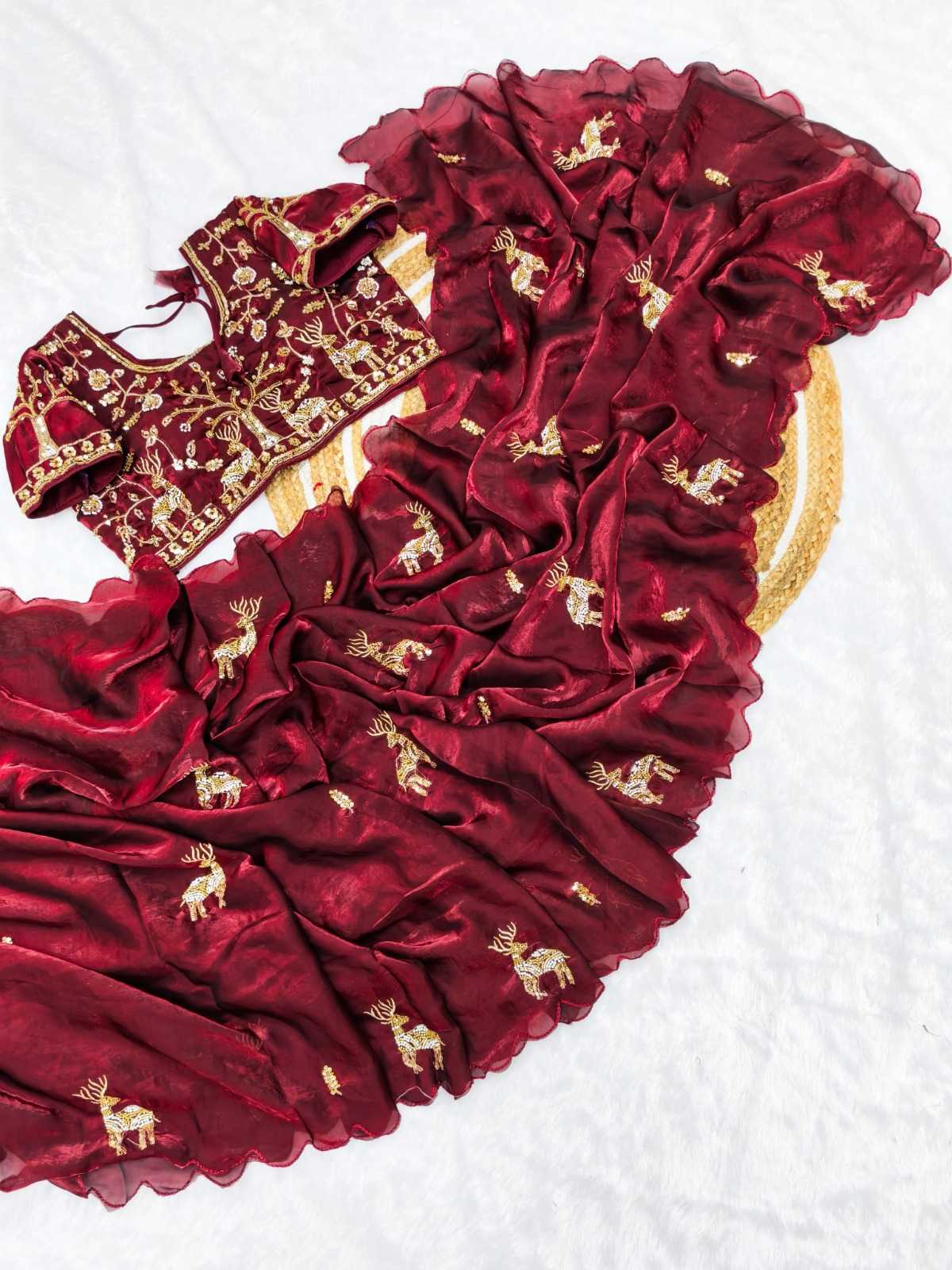 Hiran Satin Silk Soft Saree