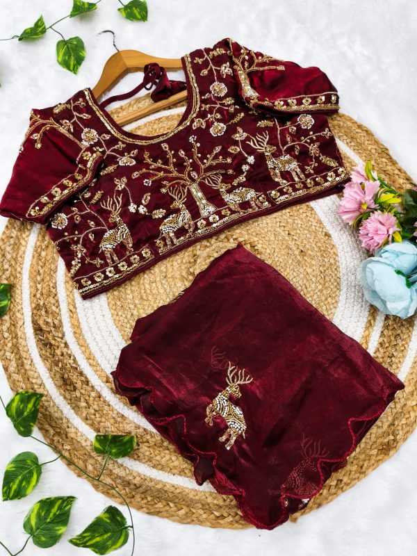 Hiran Satin Silk Soft Saree