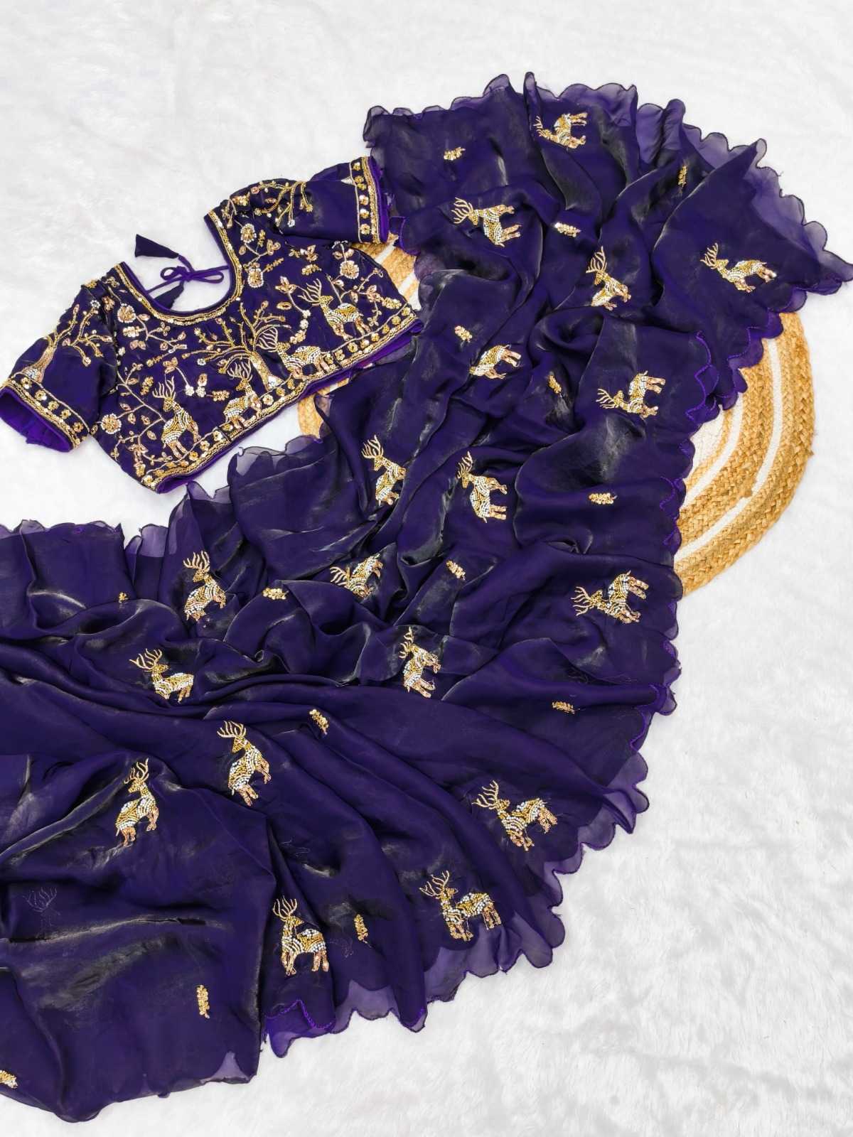 Hiran Satin Silk Soft Saree