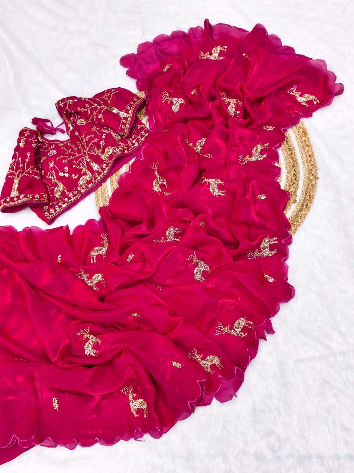 Hiran Satin Silk Soft Saree