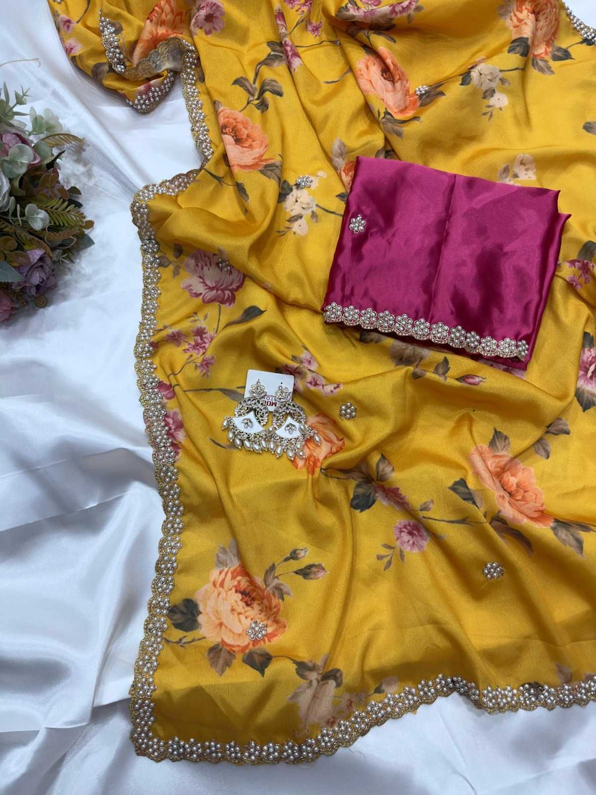 Chinon Printed Saree