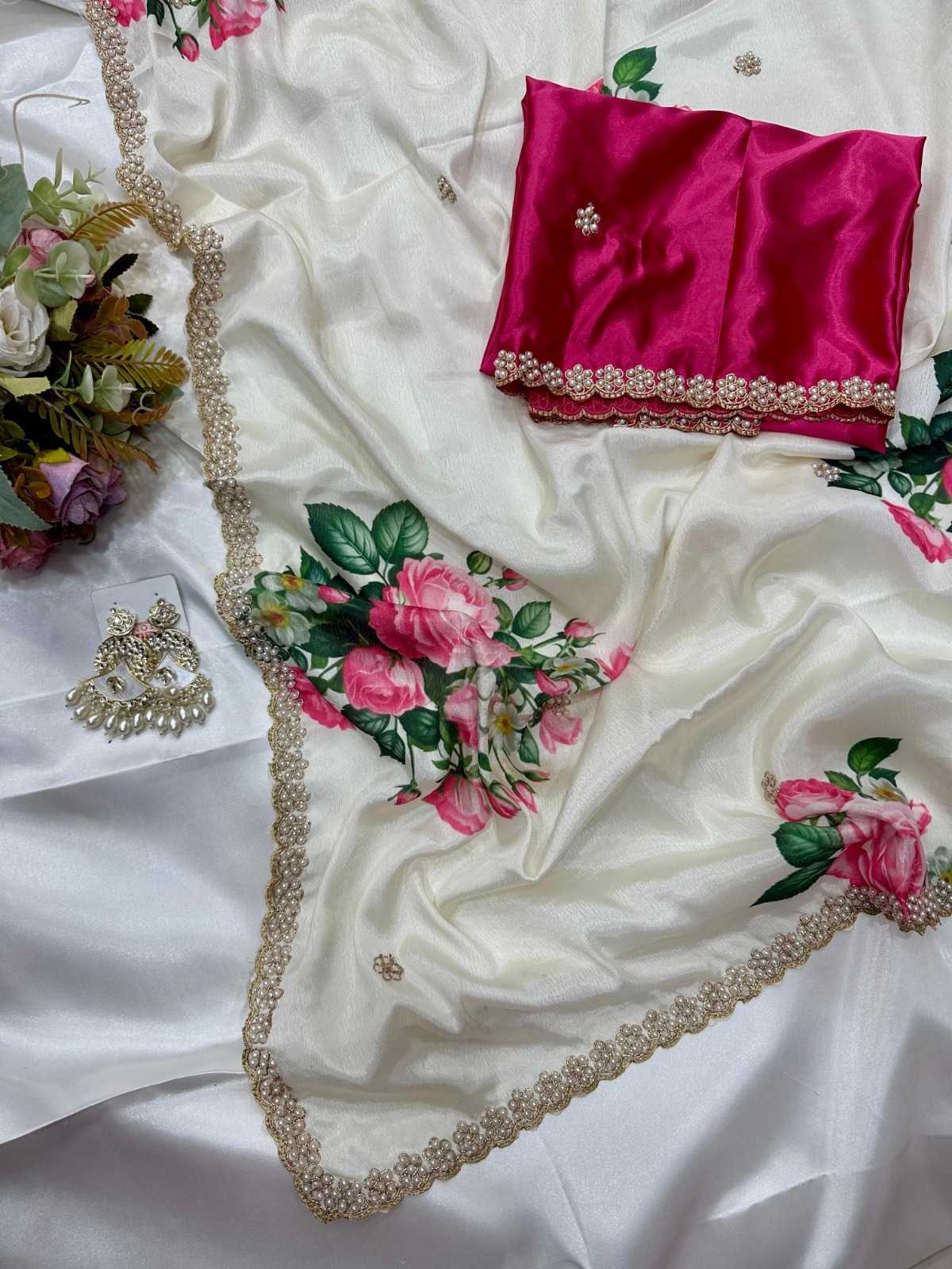Chinon Printed Saree