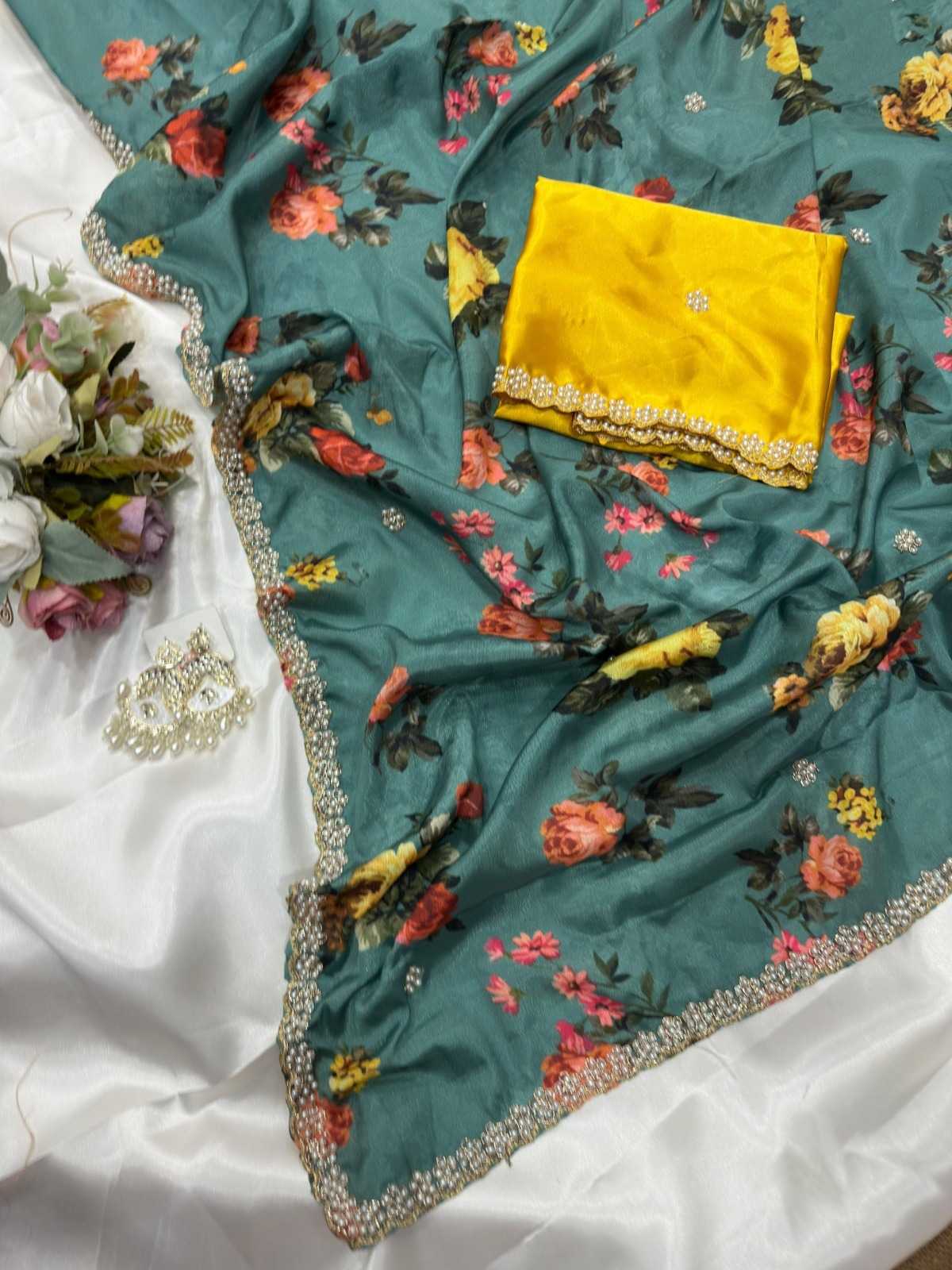 Chinon Printed Saree