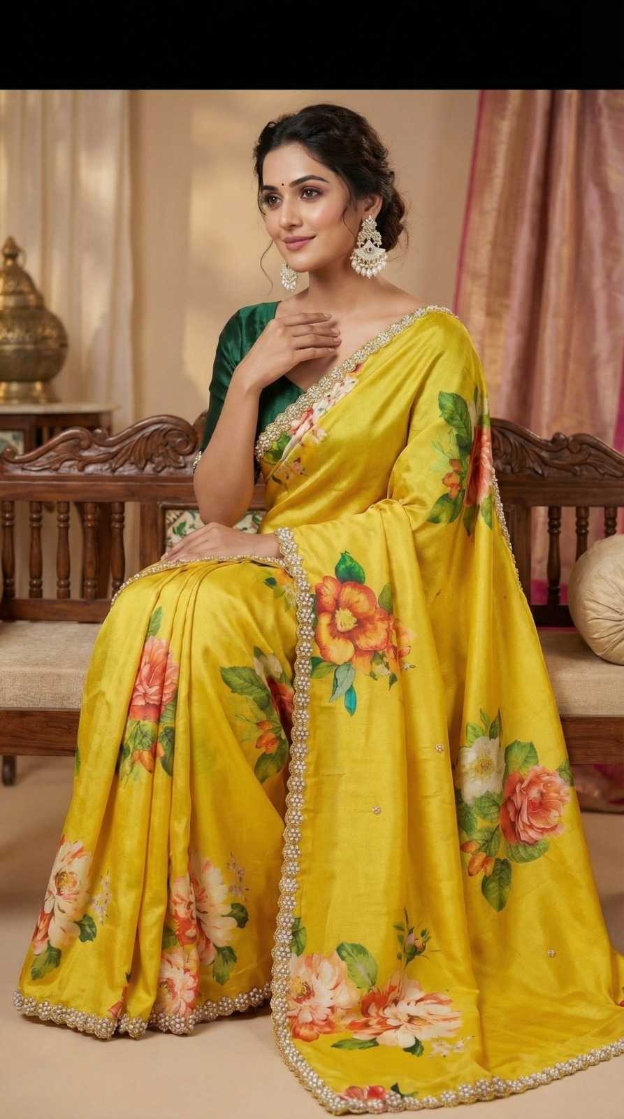 Chinon Printed Saree