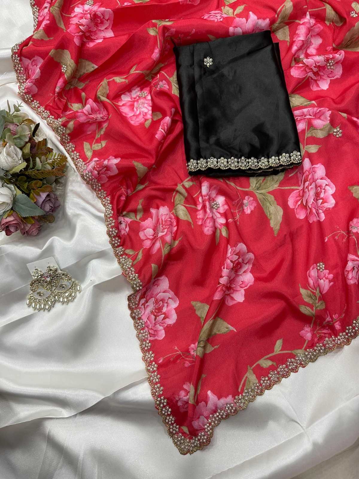 Chinon Printed Saree