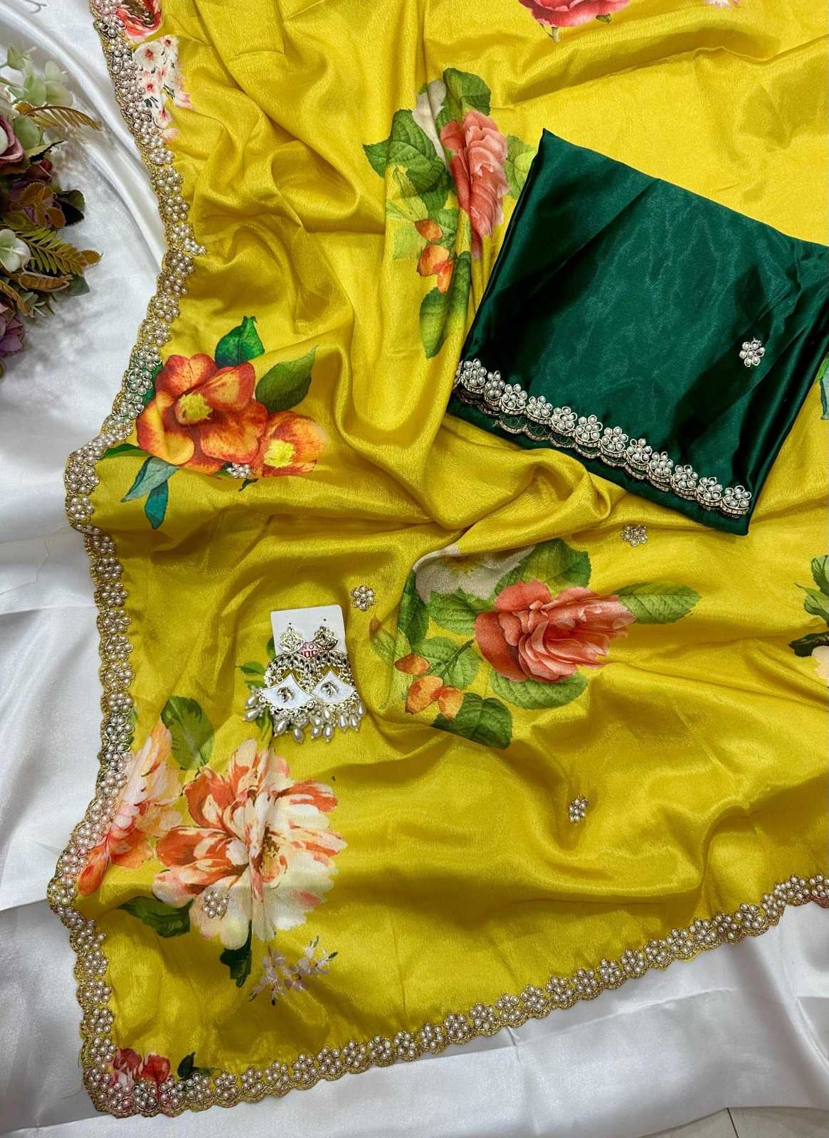 Chinon Printed Saree