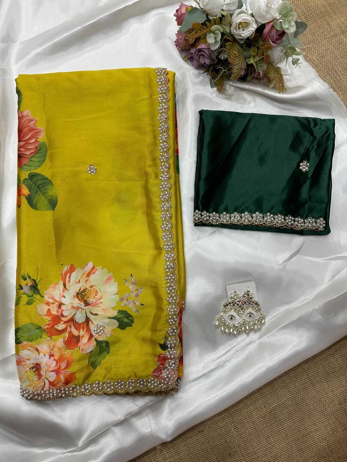 Chinon Printed Saree