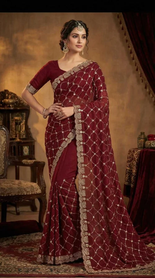 Jyoti Chiffon Designer Silk Saree