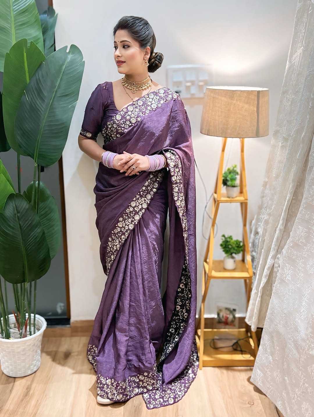 Kamali Crush Silk Designer Saree