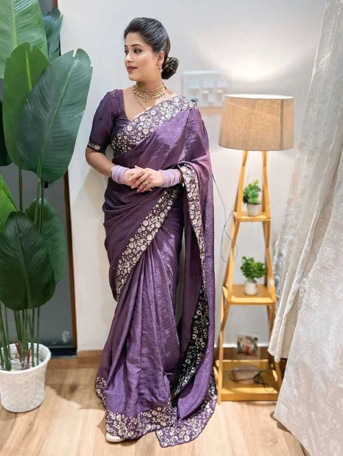 Kamali Crush Silk Designer Saree