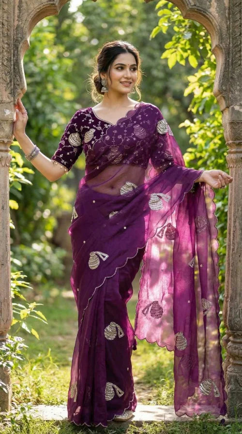 Mataka Satin Silk Soft Saree