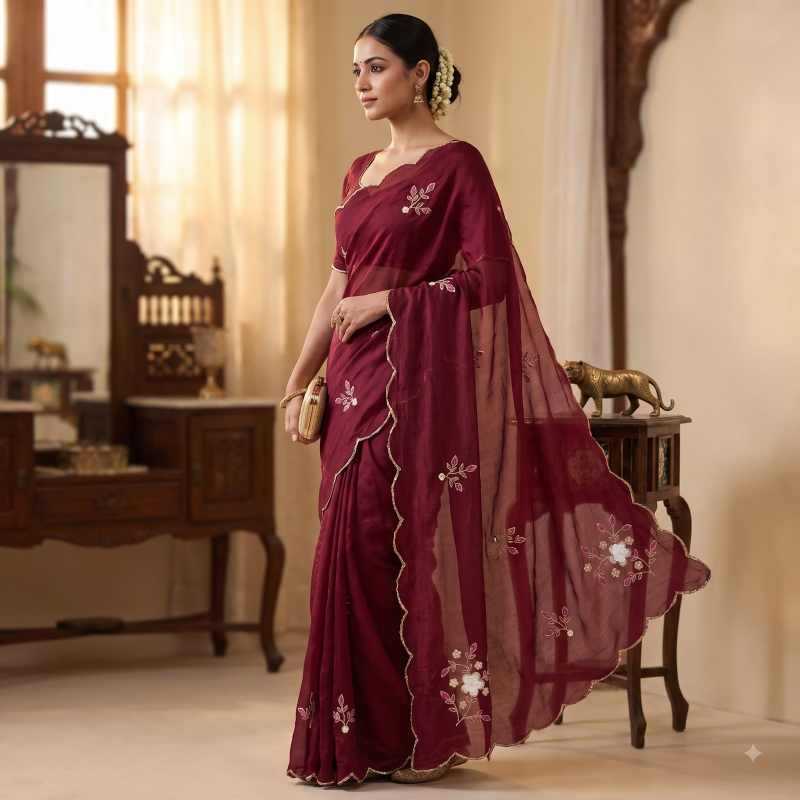 Crush Silk Designer Saree