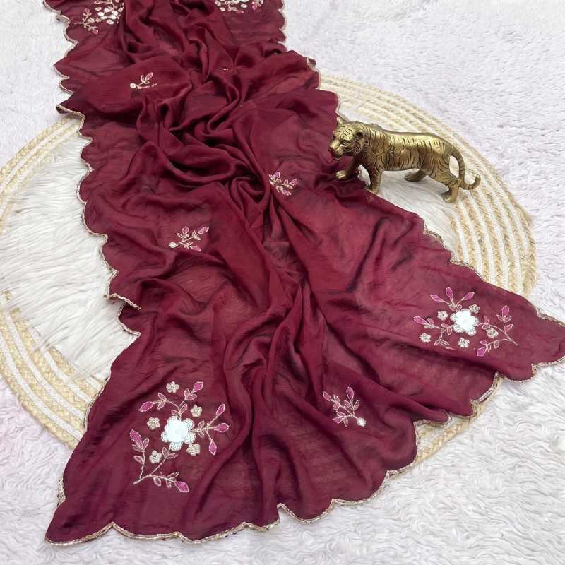 Crush Silk Designer Saree