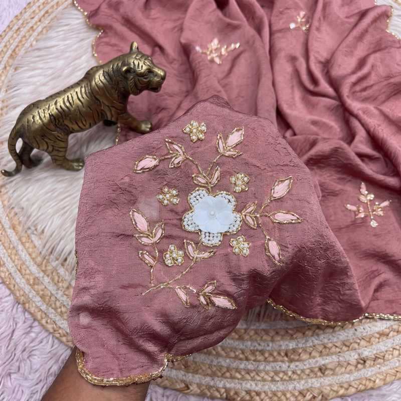 Crush Silk Designer Saree