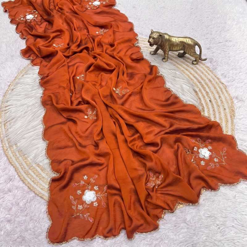 Crush Silk Designer Saree