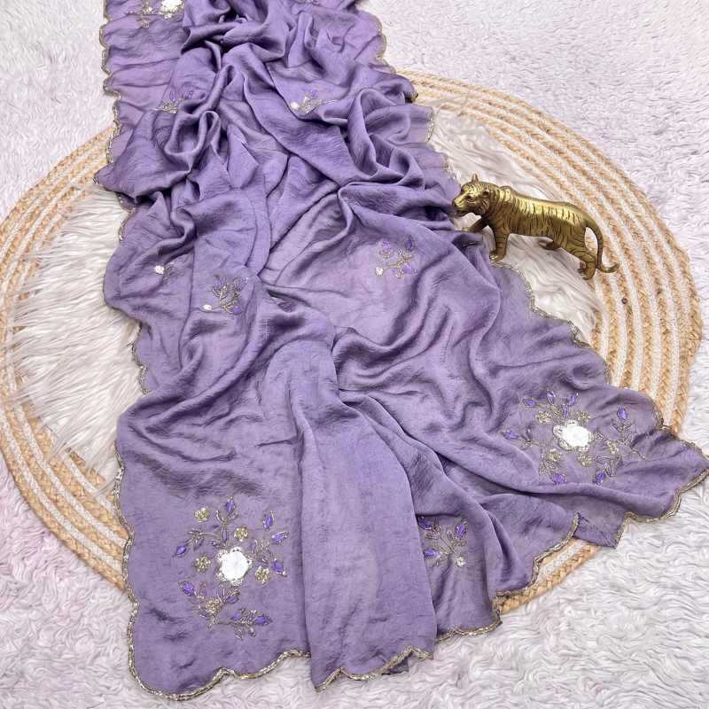 Crush Silk Designer Saree