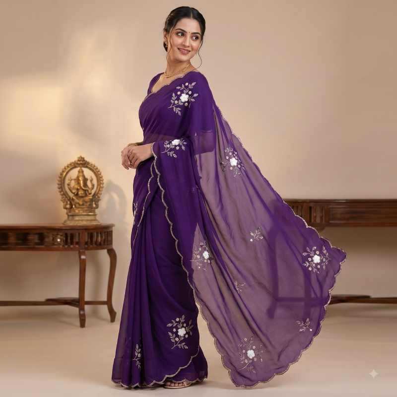 Crush Silk Designer Saree