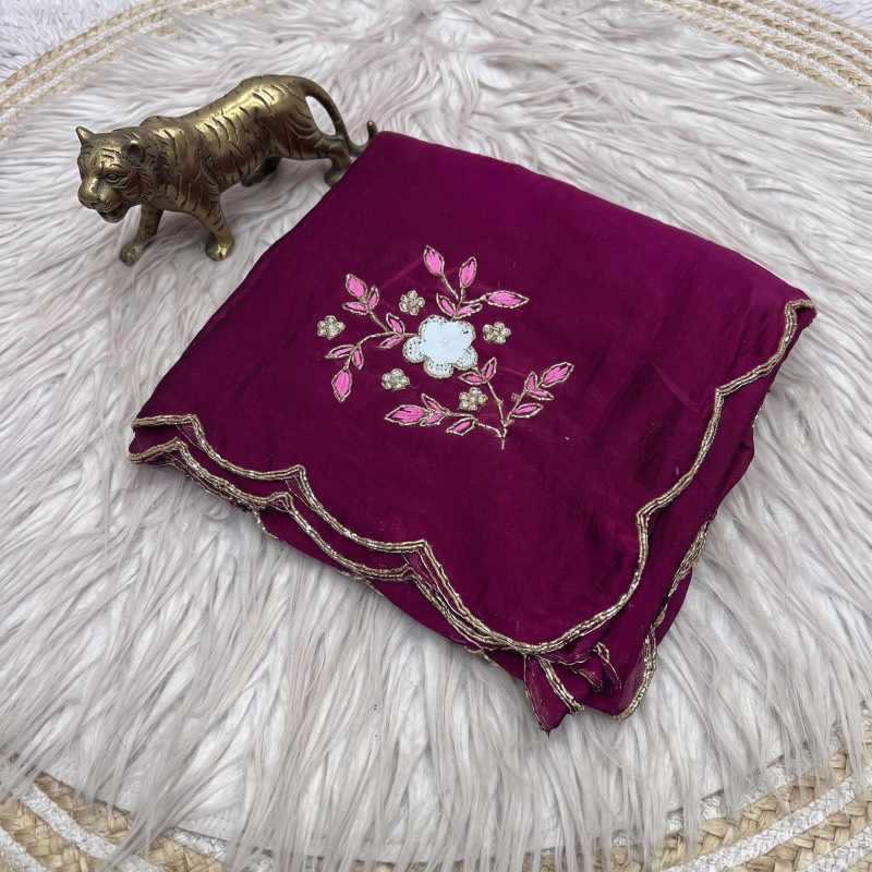 Crush Silk Designer Saree