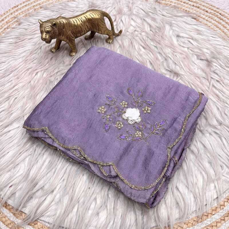 Crush Silk Designer Saree