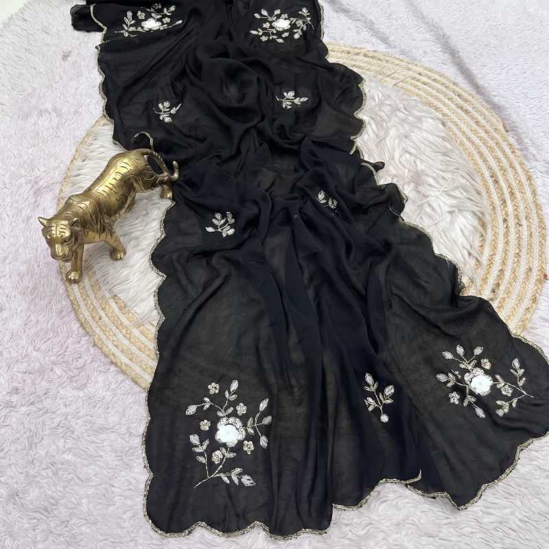 Crush Silk Designer Saree
