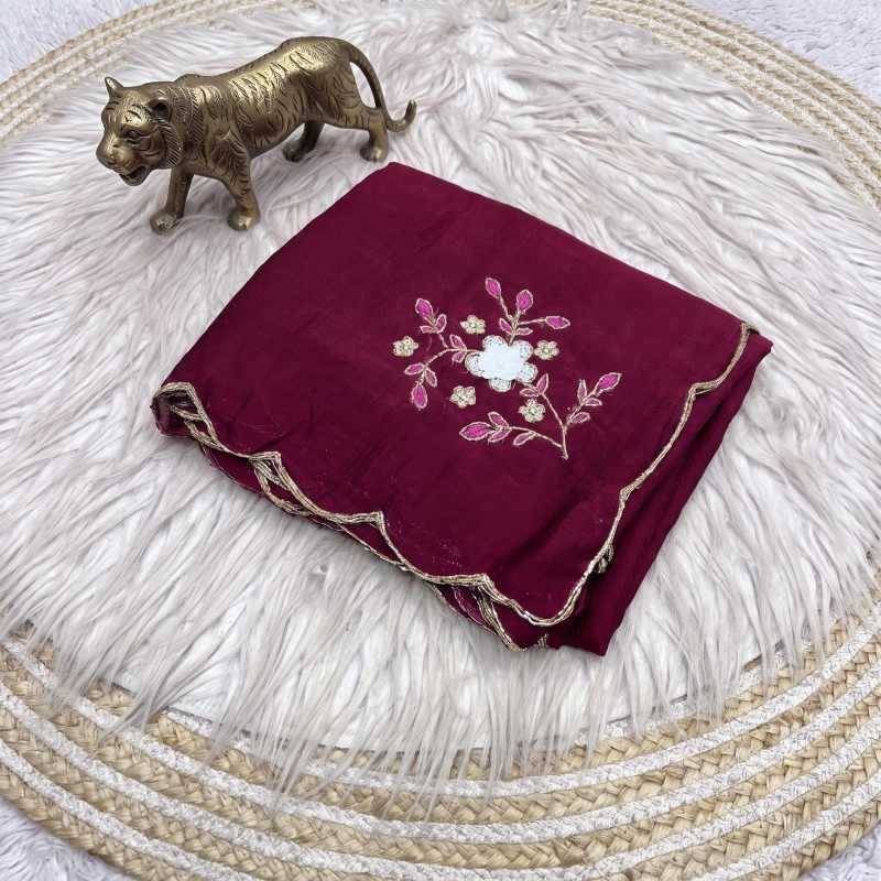 Crush Silk Designer Saree