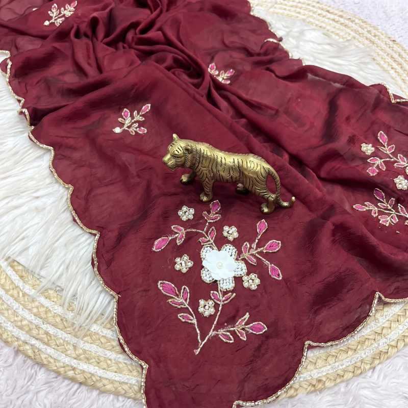 Crush Silk Designer Saree
