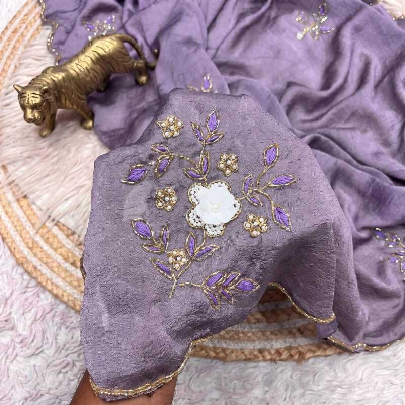 Crush Silk Designer Saree