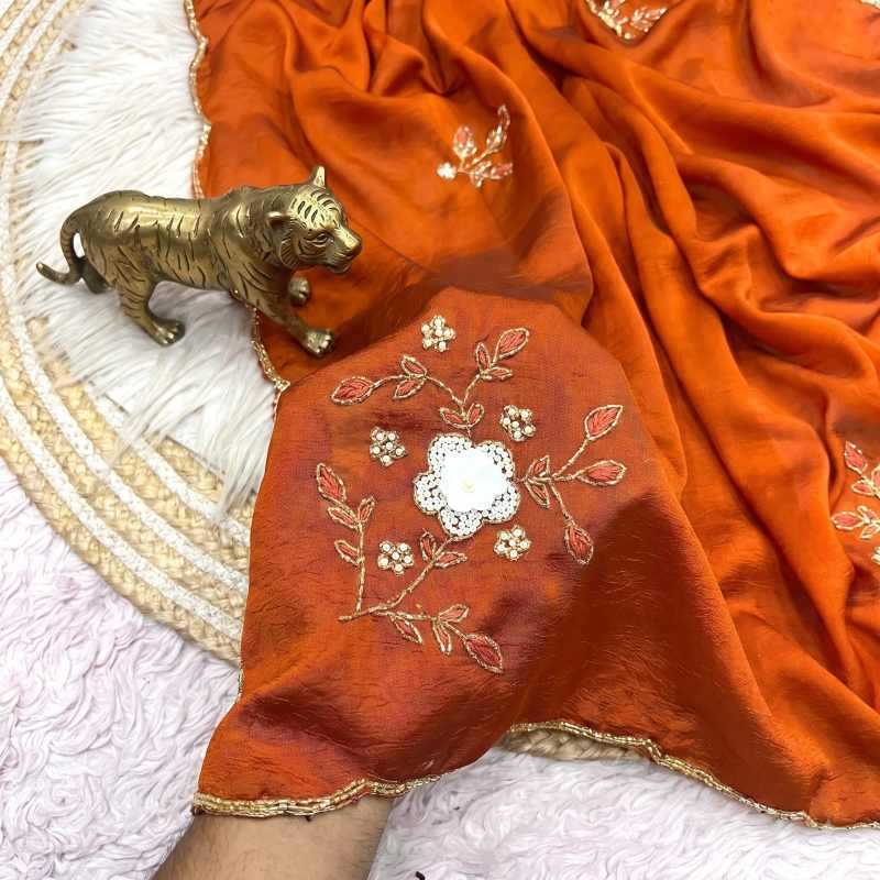 Crush Silk Designer Saree