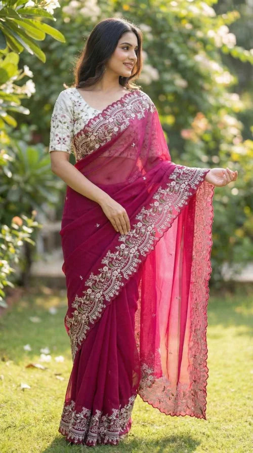 Morni Rangoli Silk Sequence Saree