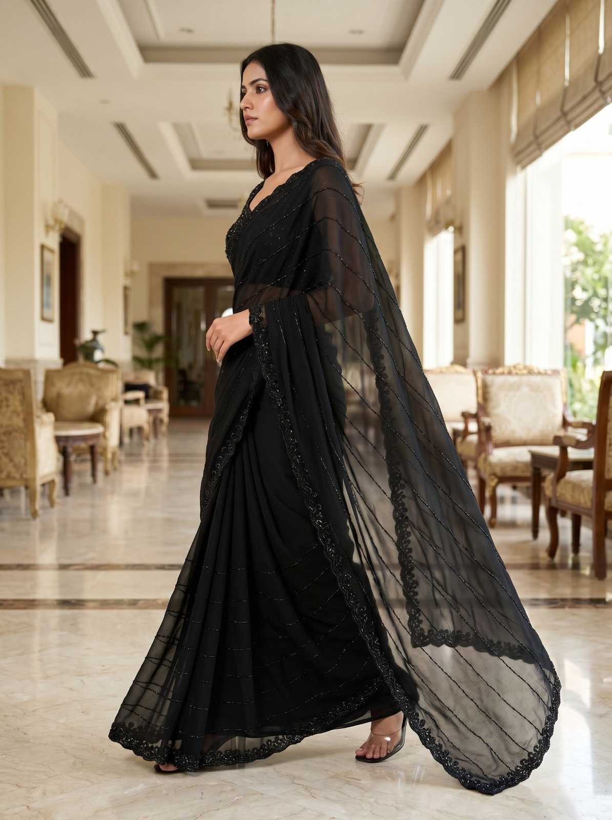 Faux Georgette Fancy Saree