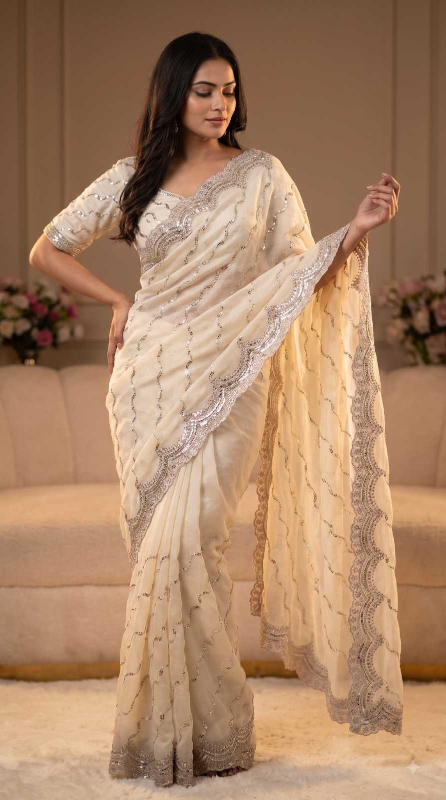 Space Silk Designer Saree