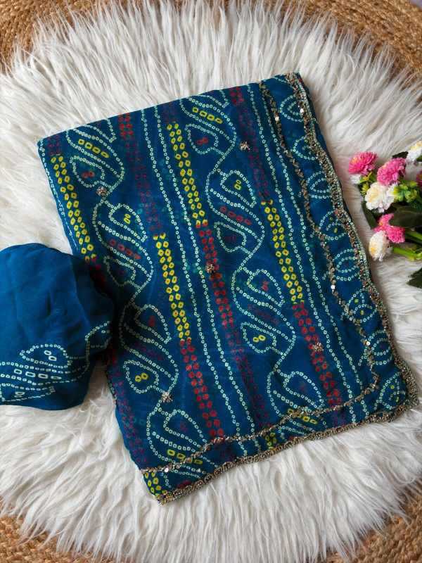 Faux Georgette Printed Saree