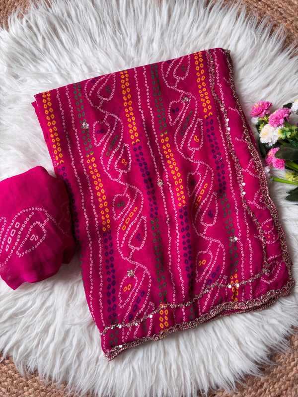 Faux Georgette Printed Saree