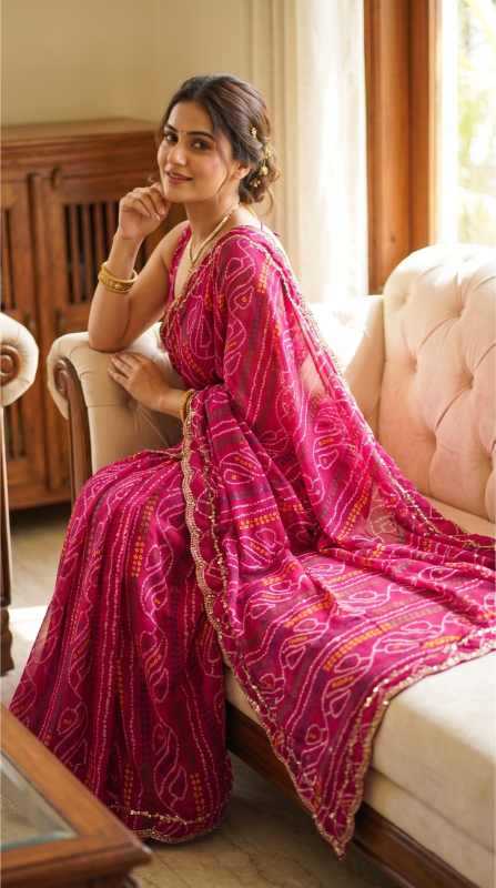 Faux Georgette Printed Saree