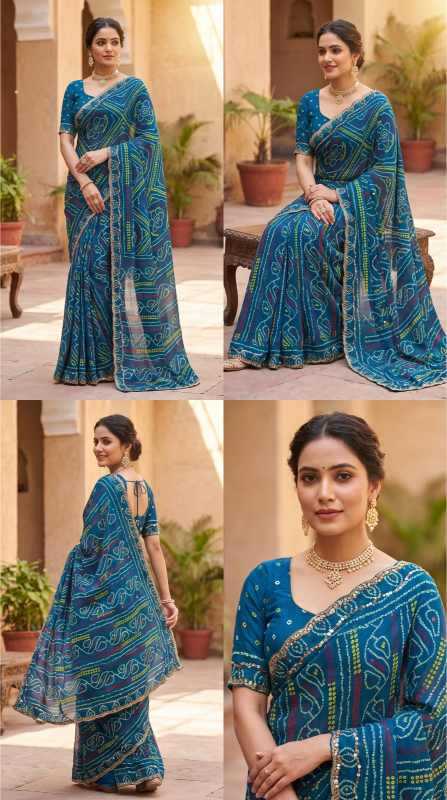 Faux Georgette Printed Saree