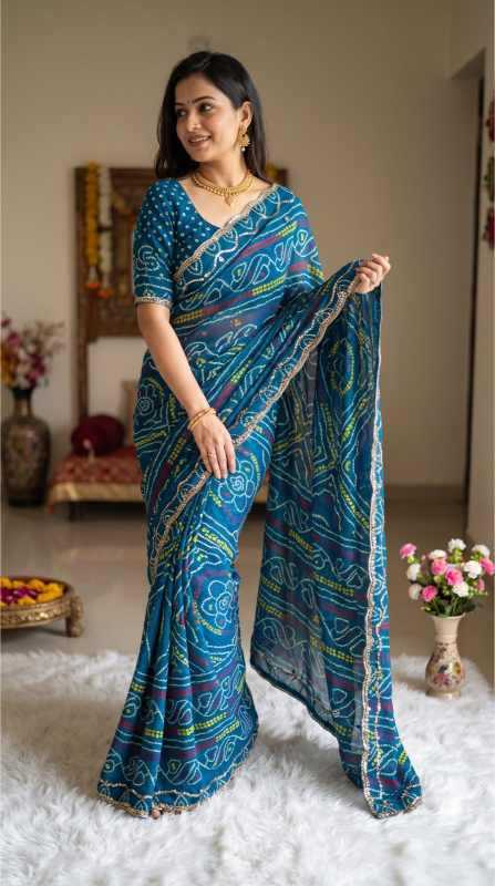 Faux Georgette Printed Saree