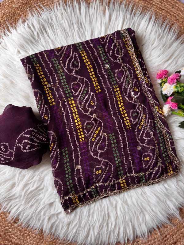 Faux Georgette Printed Saree