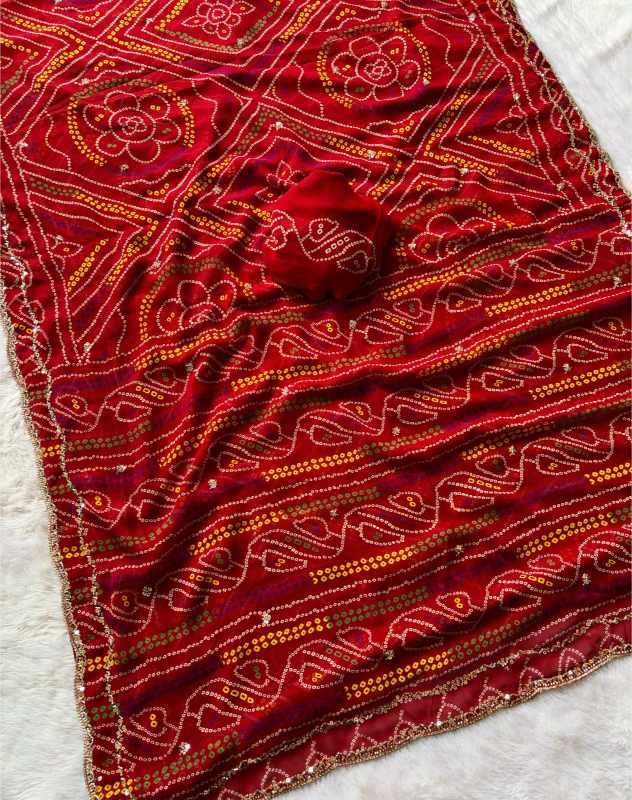 Faux Georgette Printed Saree