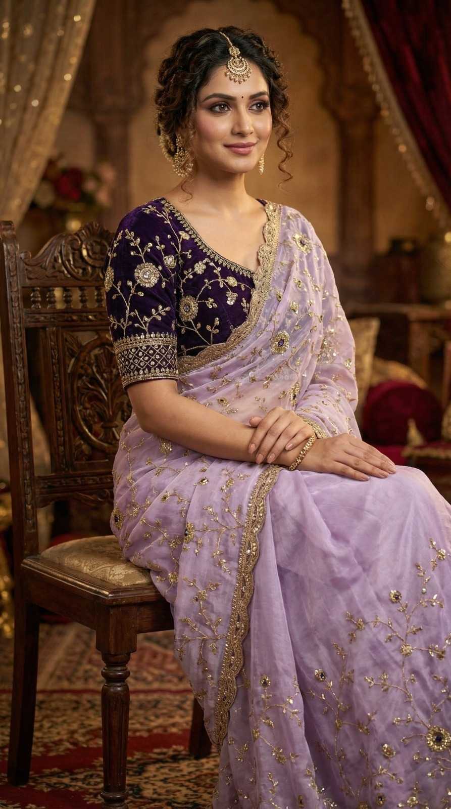 Sofiya Satin Sequence Saree